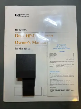 82402A HP Dual Adapter Scientific Calculator Manual