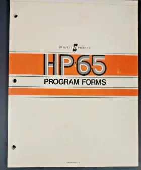 Hp Hp-65-program Vintage 1974 Hp-65 Program Forms Folder Hewlett Packard Calculator Manual Retro Hp Hp-65-program Vintage 1974 Hp-65 Program Forms Folder Hewlett Packard Calculator Manual Retro