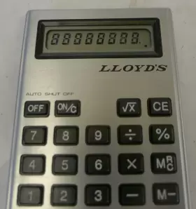 E608-1 LLOYDS Accumatic Lcd Calculator Manual #2