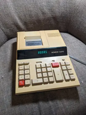 122PD MONROE Desktop Printing Calculator Led Display