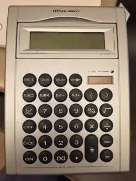KS-500 OFFICE DEPOT Dual Power Caculator Buttons
