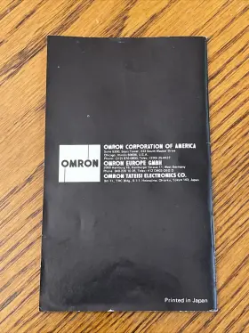 86SR OMRON Calculator Instruction Manual Sr #2