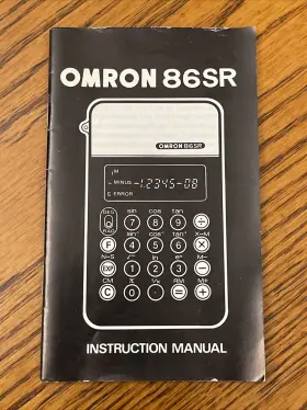 86SR OMRON Calculator Instruction Manual Sr