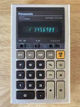 JE-170U PANASONIC Fluorescent Calculator Digits