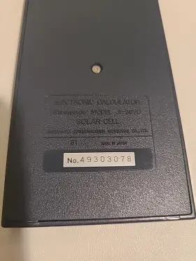 JE-367U-BLU PANASONIC Calculator Solar #2