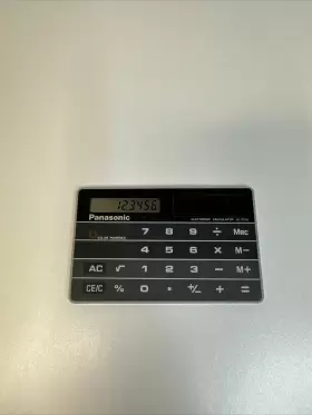 JE-373U PANASONIC Solar Calculator Credit Card #3