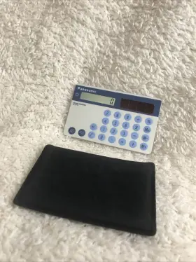 JE-377U PANASONIC Solar Cell Wallet Calculator Pouch