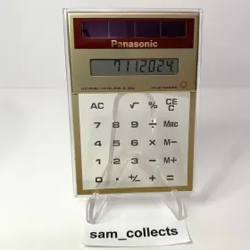 JE-380U PANASONIC Transparent Handheld Calculator Solar