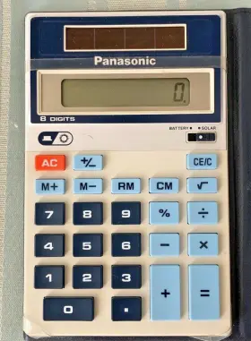 JE-407U PANASONIC Calculator Solar Battery Papers #2