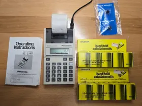 JE-614P PANASONIC Printing Calculator Ac Adapter Ink Paper #2