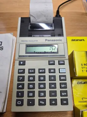 JE-614P PANASONIC Printing Calculator Ac Adapter Ink Paper #3