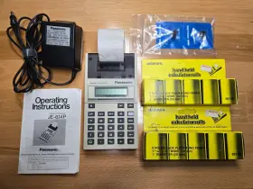 JE-614P PANASONIC Printing Calculator Ac Adapter Ink Paper
