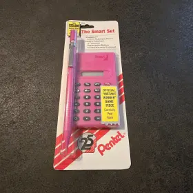 SHARPLET-2 PENTEL Smart Set Pink Neon Calculator Automatic
