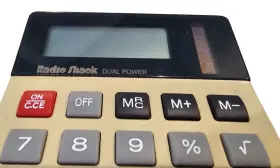 EC-2031 RADIOSHACK Dual Power Calculator Solar Battery #3