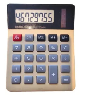 EC-2031 RADIOSHACK Dual Power Calculator Solar Battery