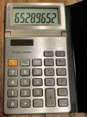 EC-447 RADIOSHACK Calculator Dual Solar Battery