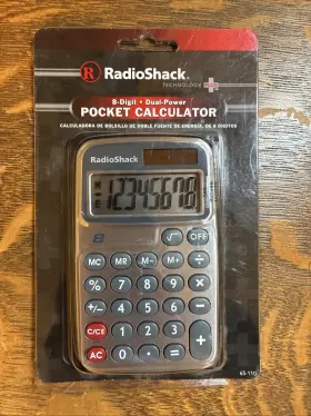 040293646073 RADIOSHACK Radio Dual Power Pocket Calculator