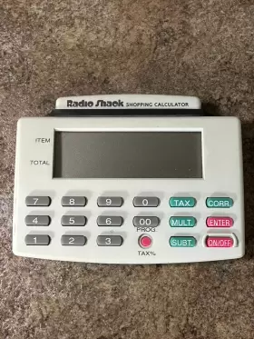 4458320 RADIOSHACK Radio Lcd Shopping Calculator Cat