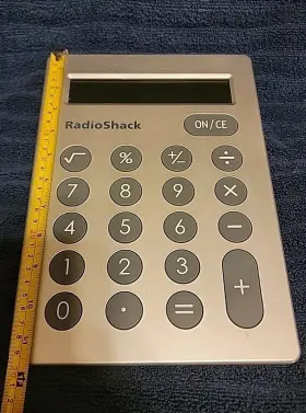 65-113 RADIOSHACK Giant Calculator Battery Power Scientific