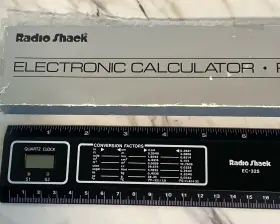 65-551 RADIOSHACK Radio Ruler Calculator Clock Box #3