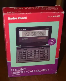 Radioshack 65-588 Vintage Radio Shack Folding Desktop Calculator Solar/battery #
