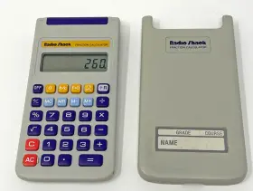EC-2025 RADIOSHACK Radio Fraction Calculator Battery Slip