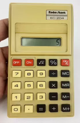 EC-204 RADIOSHACK Radio Pocket Calculator Battery Lcd #3