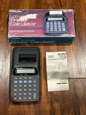EC-3024 RADIOSHACK Radio Lcd Handheld Printer Calculator Box
