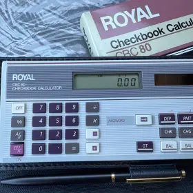 CBC-80 ROYAL Checkbook Manager Calculator Solar Lcd Cover #2