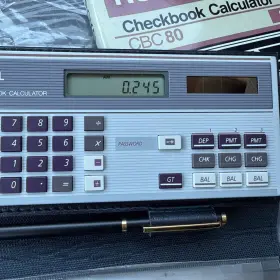 CBC-80 ROYAL Checkbook Manager Calculator Solar Lcd Cover #3