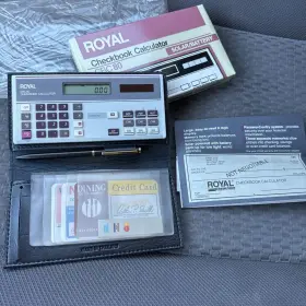 CBC-80 ROYAL Checkbook Manager Calculator Solar Lcd Cover