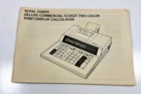 2100D ROYAL Manual Deluxe Print Display Calculator