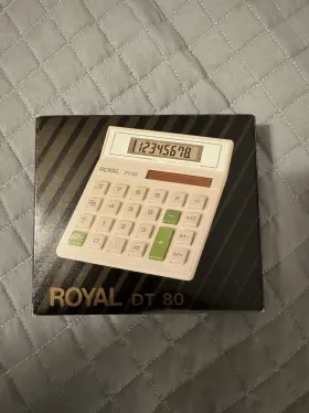 DT-80 ROYAL Solar Calculator Nos Box Manual Taiwan