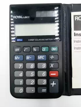 LD22 ROYAL Ez Vue Calculator Solar Battery Power Manual #2