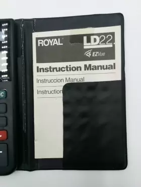 LD22 ROYAL Ez Vue Calculator Solar Battery Power Manual #3