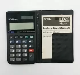 LD22 ROYAL Ez Vue Calculator Solar Battery Power Manual
