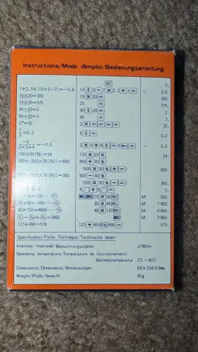 CX2700 SANYO Calculator Pocket Box #3