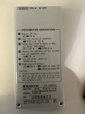 CX7250H SANYO Calculator Pedometer #3