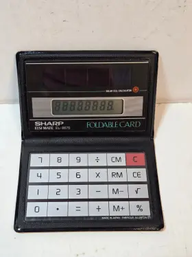 EL-867S SANYO Sharp Solar Pocket Calculator Clean
