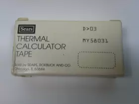 272.581 SEARS Thermal Calculator Tape #2