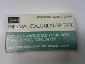 272.581 SEARS Thermal Calculator Tape