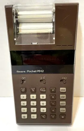 272.58100 SEARS Display Pocket Printing Calculator Cord