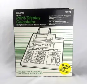 5874 SEARS Print Display Calculator Ac