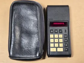 728.5822 SEARS Wood Grain Roll Top Calculator Great