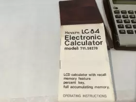 LC-84 SEARS Crystal Scientific Calculator Manual #3
