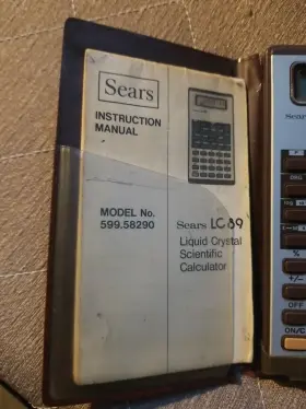 LC-89 SEARS Crystal Scientific Calculator Manual #2