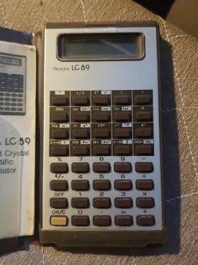 LC-89 SEARS Crystal Scientific Calculator Manual #3
