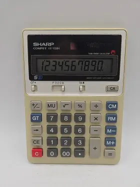 Compet SHARP Twin Power Calculator Solar Poweres Box #3