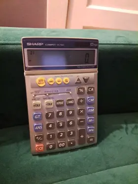 7D011 SHARP Compet Calculator Twin Power