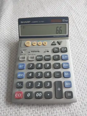 7D01Y SHARP Compet Calculator Twin Power